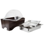Sterno Full Size Copper Vein Fold Away Chafer with Clear Dome Cover and Full Size Pan Sterno Full Size Copper Vein Fold Away Chafer with Clear Dome Cover and Full Size Pan