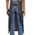 Uncommon Chef 3126 Twisted Denim Customizable 100% Cotton Uptown Bistro Apron with Black Webbing and 1 Pocket - 33