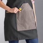 Backyard Pro Charcoal Heavy-Duty Canvas Grilling Apron with Utility Pockets - 32 1/2