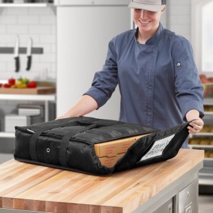 CaterGator Dash Insulated Pizza Delivery Bag Black Soft-Sided Heavy-Duty Nylon 20 1/2 CaterGator Dash Insulated Pizza Delivery Bag Black Soft-Sided Heavy-Duty Nylon 20 1/2