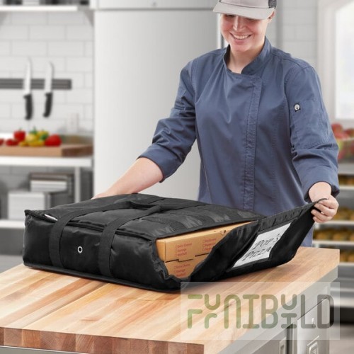 CaterGator Dash Insulated Pizza Delivery Bag Black Soft-Sided Heavy-Duty Nylon 20 1/2
