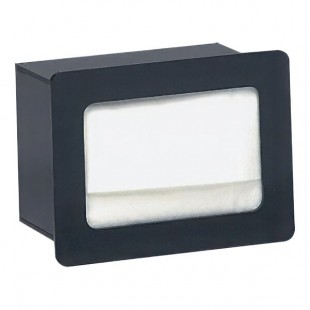 Dispense-Rite Black Acrylic Built-In Flush Mount Fullfold Napkin Dispenser