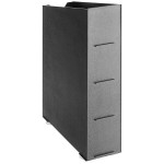 KleanTake by ServSense Black Countertop Slim Cup Dispenser Cabinet with Top Lid / Straw Organizer - 3 Slot