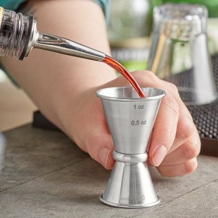 TableCraft 0.5 oz. & 1 oz. Stainless Steel Japanese Jigger JJ1202 TableCraft 0.5 oz. & 1 oz. Stainless Steel Japanese Jigger JJ1202