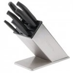 Dexter-Russell 21008 SofGrip 7-Piece White Handle Slant Knife Block Set