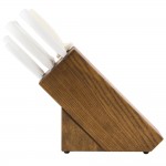 Dexter-Russell 21008 SofGrip 7-Piece White Handle Slant Knife Block Set