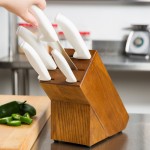 Dexter-Russell 21008 SofGrip 7-Piece White Handle Slant Knife Block Set