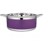 Bon Chef Country French X 4.28 Qt. Cobalt Blue Stainless Steel Pot - 71302-CF2-CB