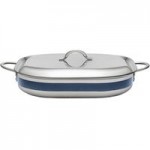 Bon Chef Country French X 4.28 Qt. Cobalt Blue Stainless Steel Pot - 71302-CF2-CB