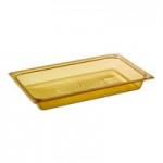 Carlisle 10458H13 StorPlus 1/3 Size Amber High Heat Plastic Food Pan with Handle - 1/2 Carlisle 10458H13 StorPlus 1/3 Size Amber High Heat Plastic Food Pan with Handle - 1/2
