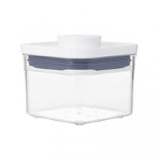 OXO Good Grips 0.2 Qt. Clear Square SAN Plastic Food Storage Container with White POP Lid