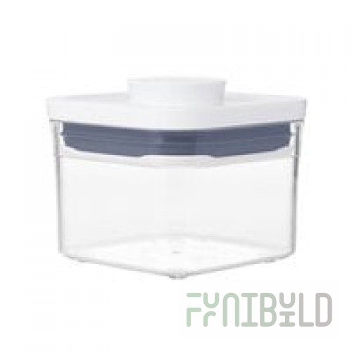 OXO Good Grips 0.2 Qt. Clear Square SAN Plastic Food Storage Container with White POP Lid