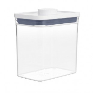 OXO Good Grips 1.7 Qt. Clear Rectangular SAN Plastic Food Storage Container with White POP Lid OXO Good Grips 1.7 Qt. Clear Rectangular SAN Plastic Food Storage Container with White POP Lid