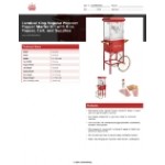 Carnival King Regular Popcorn Popper Starter Kit with 8 oz. Popper, Cart, and Supplies