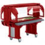 Cambro VBRL5158 Hot Red 5' Versa Food / Salad Bar with Standard Casters - Low Height Cambro VBRL5158 Hot Red 5' Versa Food / Salad Bar with Standard Casters - Low Height