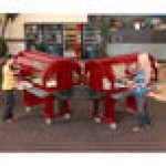 Cambro VBRL5158 Hot Red 5' Versa Food / Salad Bar with Standard Casters - Low Height Cambro VBRL5158 Hot Red 5' Versa Food / Salad Bar with Standard Casters - Low Height