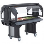 Cambro VBRL5158 Hot Red 5' Versa Food / Salad Bar with Standard Casters - Low Height Cambro VBRL5158 Hot Red 5' Versa Food / Salad Bar with Standard Casters - Low Height