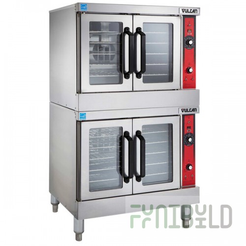 Vulcan VC55ED-240/3 Double Deck Full Size Electric Convection Oven - 240V, Field Convertible, 24 kW