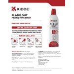Kidde Flame Out 17.6 oz. Aerosol Fire Fighting Spray 21032937 Kidde Flame Out 17.6 oz. Aerosol Fire Fighting Spray 21032937