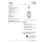 American Standard Pintbrook 6002001.020 White Vitreous China Washdown Urinal with Top Spud Inlet - 0.125 to 0.5 GPF American Standard Pintbrook 6002001.020 White Vitreous China Washdown Urinal with Top Spud Inlet - 0.125 to 0.5 GPF