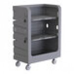 R&B Wire Products, Inc. 48 Cu. Ft. Gray Heavy-Duty Polypropylene Turnabout Truck 749G-PS