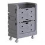 R&B Wire Products, Inc. 48 Cu. Ft. Gray Heavy-Duty Polypropylene Turnabout Truck 749G-PS