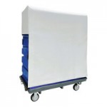 R&B Wire Products, Inc. 48 Cu. Ft. Gray Heavy-Duty Polypropylene Turnabout Truck 749G-PS