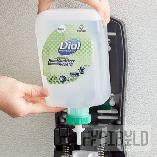 Dial DIA19038 FIT Universal Manual Antibacterial 1.2 Liter Foam Hand Sanitizer Refill - 3/Case