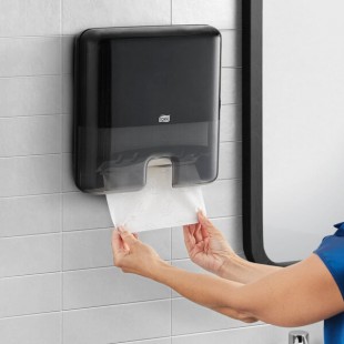Tork Xpress 553128 Black Mini Wall-Mount Multifold Hand Towel Dispenser H2 Tork Xpress 553128 Black Mini Wall-Mount Multifold Hand Towel Dispenser H2