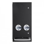 Bobrick B-3588.MBLK TrimLineSeries Surface Mounted Matte Black Stainless Steel Double Toilet Tissue Dispenser Bobrick B-3588.MBLK TrimLineSeries Surface Mounted Matte Black Stainless Steel Double Toilet Tissue Dispenser