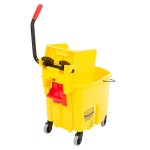 Rubbermaid® FG758088YEL WaveBrake® 35 Qt. Yellow Mop Bucket with Side Press Wringer Rubbermaid® FG758088YEL WaveBrake® 35 Qt. Yellow Mop Bucket with Side Press Wringer