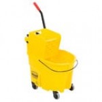 Rubbermaid® FG758088YEL WaveBrake® 35 Qt. Yellow Mop Bucket with Side Press Wringer Rubbermaid® FG758088YEL WaveBrake® 35 Qt. Yellow Mop Bucket with Side Press Wringer