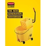 Rubbermaid® FG758088YEL WaveBrake® 35 Qt. Yellow Mop Bucket with Side Press Wringer Rubbermaid® FG758088YEL WaveBrake® 35 Qt. Yellow Mop Bucket with Side Press Wringer