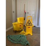 Rubbermaid® FG758088YEL WaveBrake® 35 Qt. Yellow Mop Bucket with Side Press Wringer Rubbermaid® FG758088YEL WaveBrake® 35 Qt. Yellow Mop Bucket with Side Press Wringer