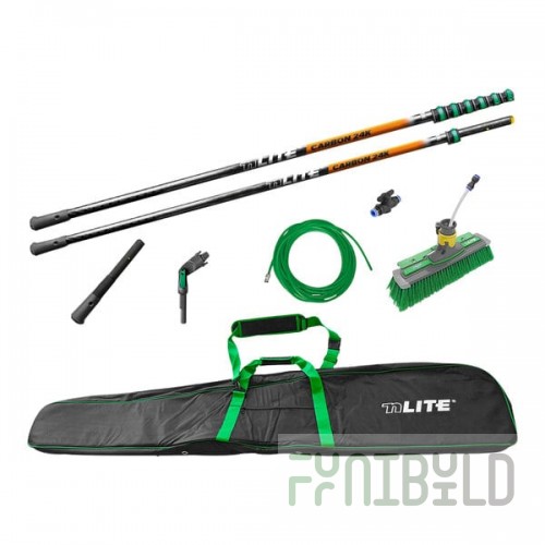 Unger nLite Gen 2 NLKT3 39' 8-Piece Outdoor Window Cleaning Kit with Carbon 24K Poles
