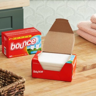 Bounce 81068 160-Count Outdoor Fresh Fabric Softener Dryer Sheets - 6/Case
