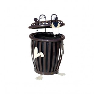 Paris Site Furnishings Creature Cans 34 Gallon Beaver Steel Trash Can Paris Site Furnishings Creature Cans 34 Gallon Beaver Steel Trash Can
