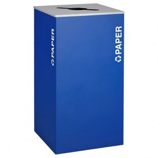 Ex-Cell Kaiser RC-KD36-P RYX Kaleidoscope XL Series Royal Blue Texture Square 36 Gallon Customizable Paper Receptacle Ex-Cell Kaiser RC-KD36-P RYX Kaleidoscope XL Series Royal Blue Texture Square 36 Gallon Customizable Paper Receptacle