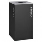 Ex-Cell Kaiser RC-KD36-P RYX Kaleidoscope XL Series Royal Blue Texture Square 36 Gallon Customizable Paper Receptacle