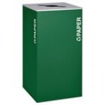 Ex-Cell Kaiser RC-KD36-P RYX Kaleidoscope XL Series Royal Blue Texture Square 36 Gallon Customizable Paper Receptacle