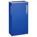 Ex-Cell Kaiser RC-KD36-P RYX Kaleidoscope XL Series Royal Blue Texture Square 36 Gallon Customizable Paper Receptacle