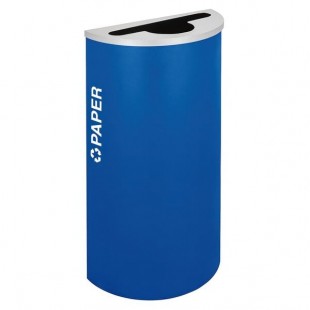 Ex-Cell Kaiser RC-KDHR-P RYX Kaleidoscope Collection Royal Blue Texture Half Round 8 Gallon Customizable Paper Receptacle Ex-Cell Kaiser RC-KDHR-P RYX Kaleidoscope Collection Royal Blue Texture Half Round 8 Gallon Customizable Paper Receptacle