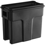 Toter SL016-00200 Slimline 16 Gallon Black Trash Can