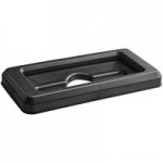 Toter SL016-00200 Slimline 16 Gallon Black Trash Can
