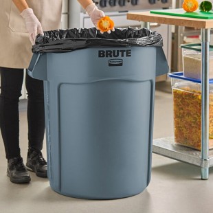 Rubbermaid® FG264360GRAY BRUTE 44 Gallon Gray Round Trash Can