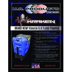U.S. Products Kraken 6.6 05-10035-001 Dual-Motor Flood Pumper with 50' Dump Hose and Tool Kit - 18 Gallon U.S. Products Kraken 6.6 05-10035-001 Dual-Motor Flood Pumper with 50' Dump Hose and Tool Kit - 18 Gallon