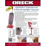 Oreck U2000R-1 12 Oreck U2000R-1 12