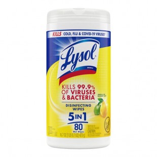 Lysol 80-Count Lemon and Lime Blossom Scent Disinfecting Wipes
