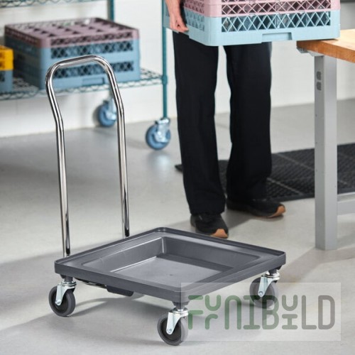 Noble Warewashing Gray Dish Rack and Glass Rack Dolly with 31