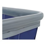 R&B Wire Products, Inc. 12 Bushel Navy Fully Sewn Vinyl Basket Truck with Bumper and Swivel Casters 412SOBC/NVY R&B Wire Products, Inc. 12 Bushel Navy Fully Sewn Vinyl Basket Truck with Bumper and Swivel Casters 412SOBC/NVY